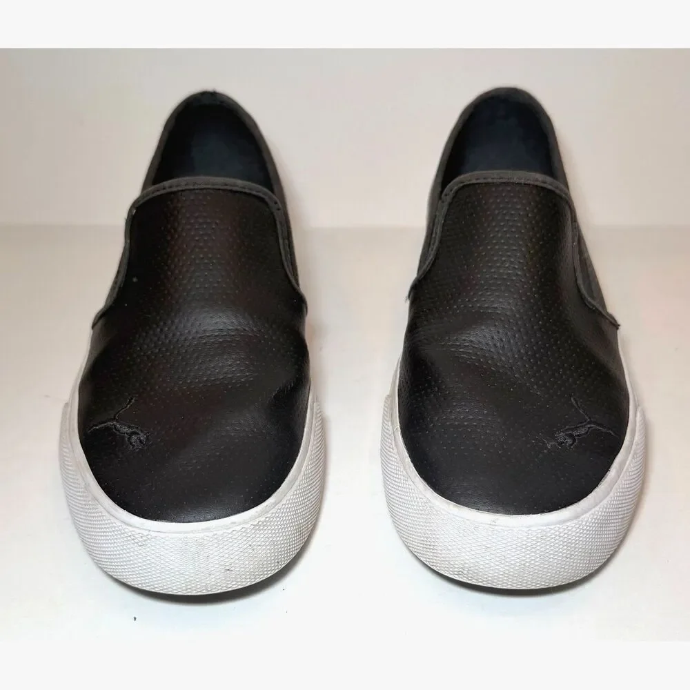 PUMA Bari Cat Faux Leather Slip-on Sneaker Womens Size 9 - Black 374607-03